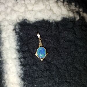 Elegant Silver Opal Pendant